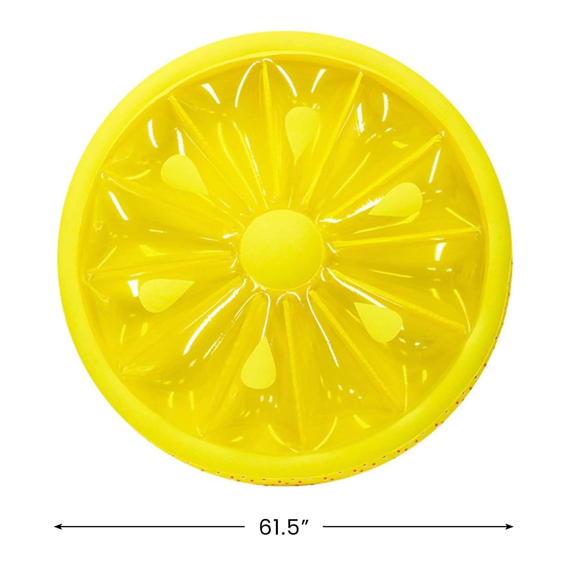 Pool Central 5ft. Inflatable Lemon Fruit Slice Lounger Raft